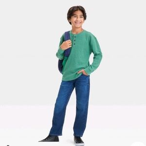 Art Class Boys 2pk Henley Long Sleeved "Washed" look SZ XXL NWT